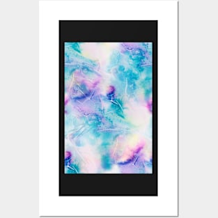 Inky pastel colorful handpainted texture Posters and Art